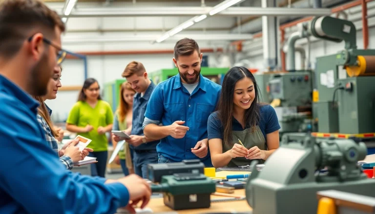 Students learning at a Trade School In Tennessee through hands-on experience and collaboration.