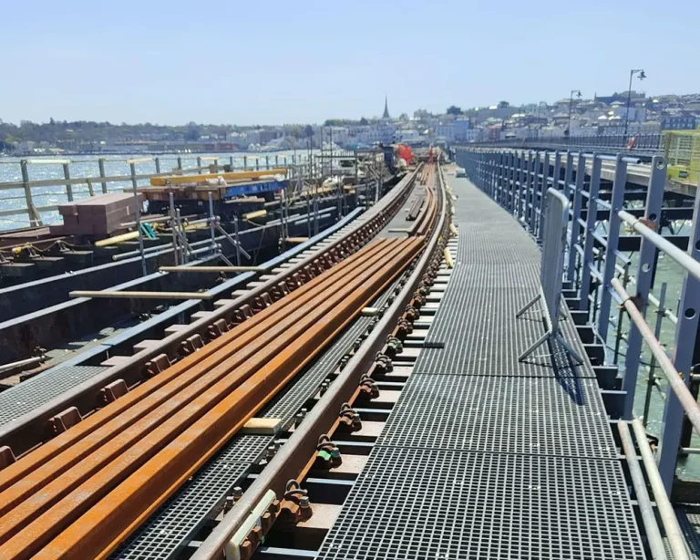 GRP-grating-grey-railway-track