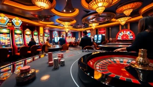 Experience excitement and elegance at tại 789club with gaming tables and vibrant slot machines.