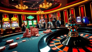 Experience a thrilling win at k88win with vibrant casino games and elegant gaming tables.