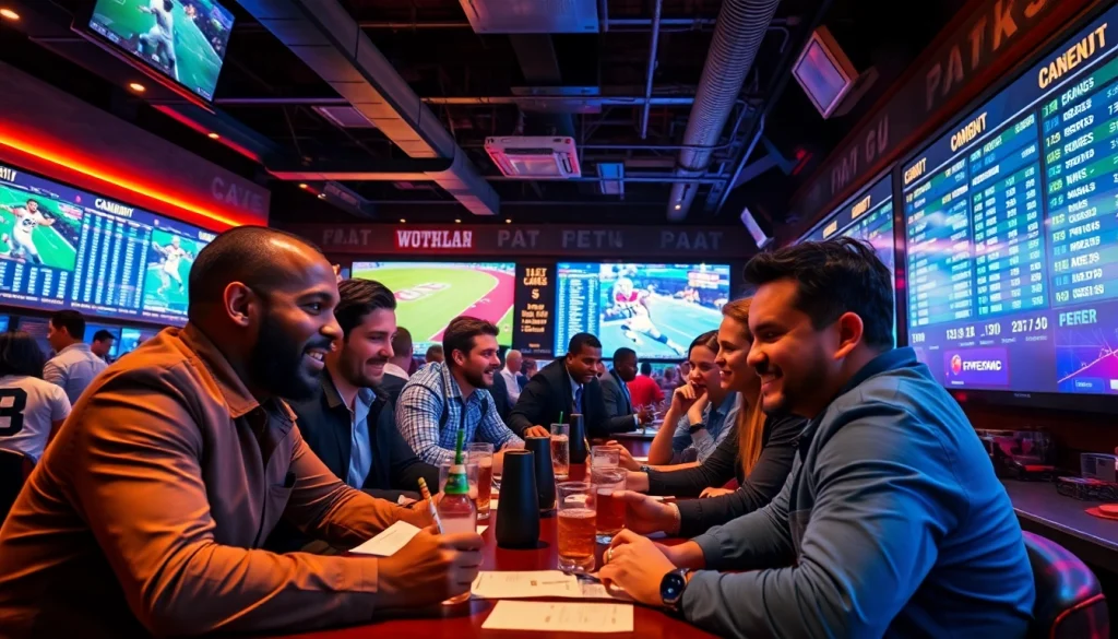 Engaging sports betting Canada atmosphere with diverse players and live games.