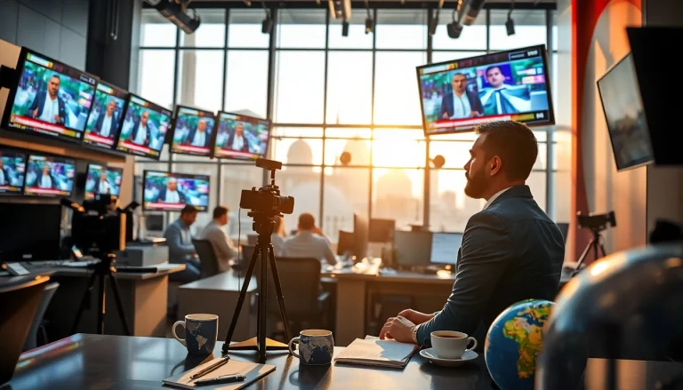 تغطية حية لأخبار saudiwadi.com في غرفة أخبار حديثة مليئة بالصحفيين.