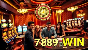 Action-packed gaming scene highlighting 789 win excitement at a luxurious casino table.