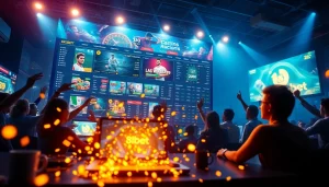 Engaging scene of the 8Kbet online betting platform, showcasing sports and casino games.