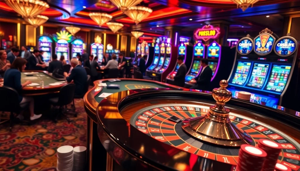 Engaging players placing bets at the roulette table in the sophisticated casino scene at https://topclub.space/.