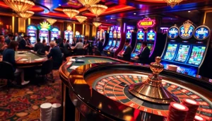 Engaging players placing bets at the roulette table in the sophisticated casino scene at https://topclub.space/.
