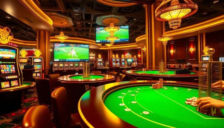 Experience the thrill of gambling at Jeet Buzz Casino with lively gaming tables and vibrant slot machines.
