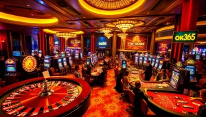 Experience the thrill of casino gaming at OK365 with vibrant tables and exciting games.