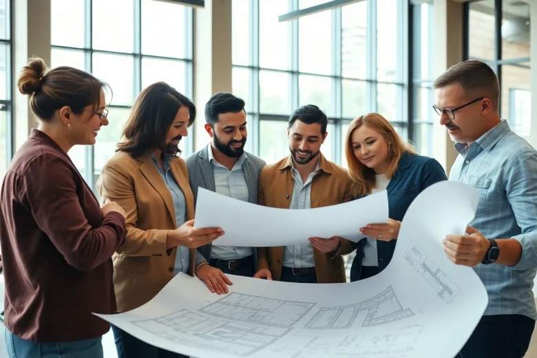 Builders engage collaboratively on blueprints representing the Texas association of builders initiatives.