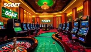 5GBET players engaging in exciting casino games, showcasing vibrant online gambling action.
