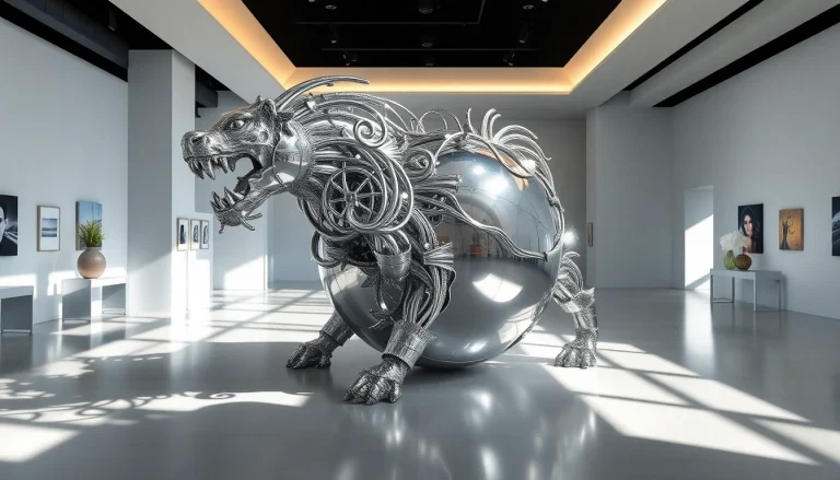 Examine the elegance of palladium showcased in a unique sculpture within a gallery.
