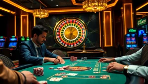 Experience high-stakes gaming at 67bet with an elegant poker setup and luxurious casino ambiance.