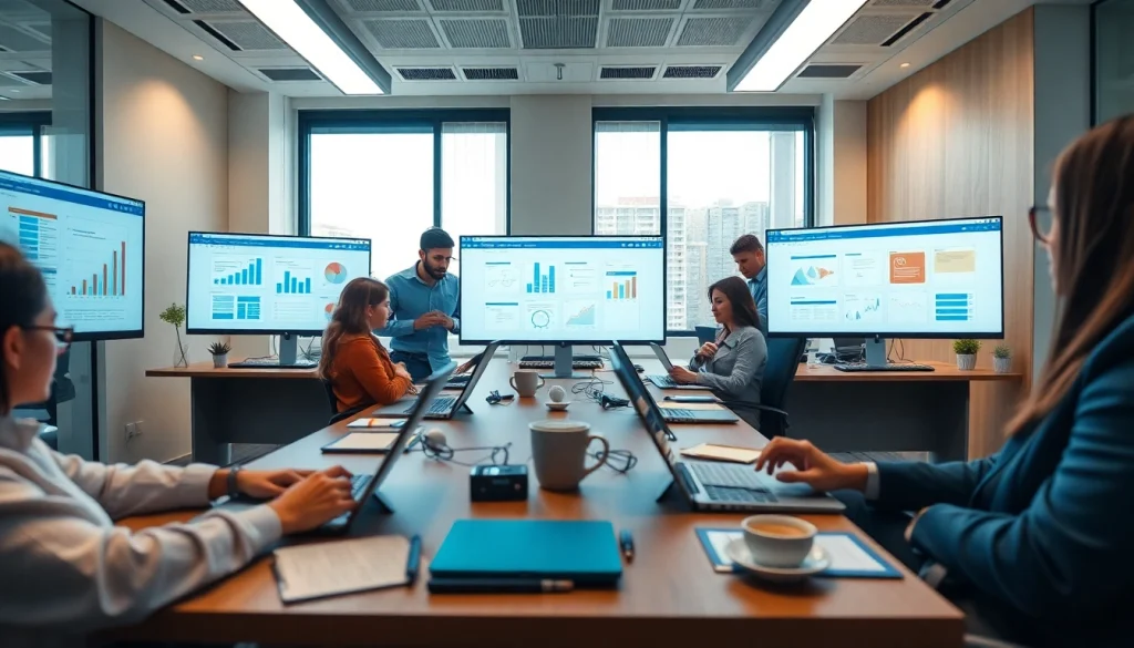 Effective collaboration at a modern office using wps下载 for productivity.