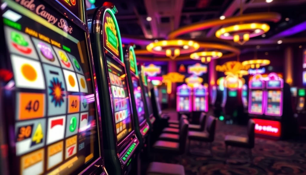 Menyenangkan bermain slot depo 1k dengan mesin slot berkilau dan atmosfer kasino yang energik.