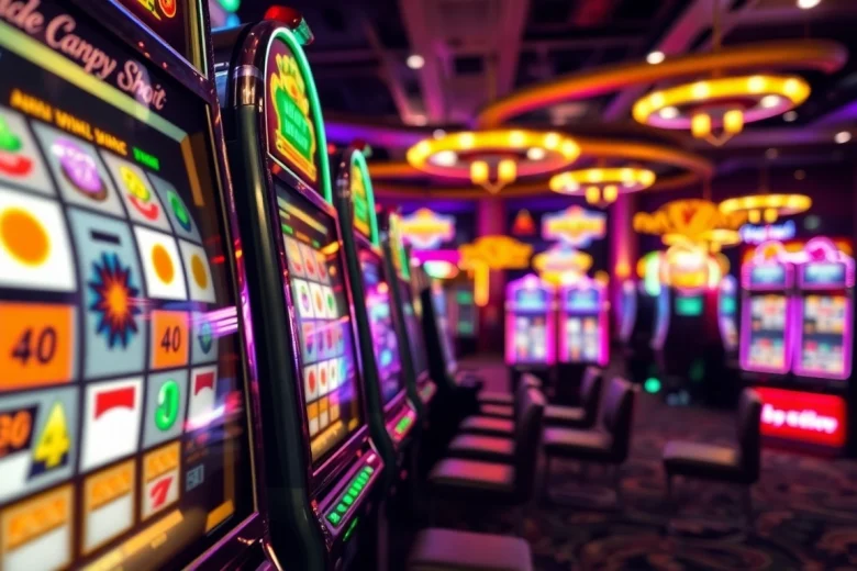 Menyenangkan bermain slot depo 1k dengan mesin slot berkilau dan atmosfer kasino yang energik.