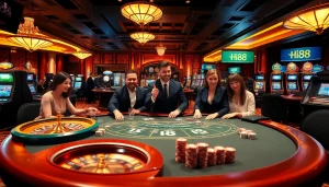Experience the excitement at Hi88 with engaging poker games and vibrant casino atmosphere.