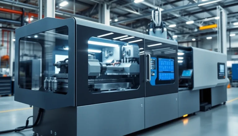 Advanced plastic injection molding machine showcasing high efficiency and modern technology.