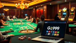 Exciting online gaming scene at nhà cái Go99 with players engaging at casino tables.