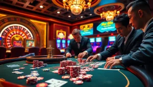 Experience exciting gameplay at a reputable casino, showcasing the vibrant energy of nhà cái uy tín.