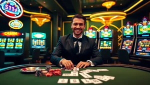 Players engaging with Nhà Cái 32WIN's online casino features, highlighting excitement and luxury.