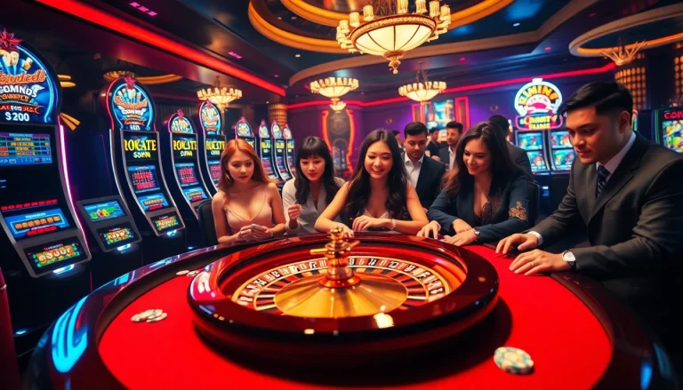 Engaging gamblers at the luxurious table games of https://3king.cn.com/, playing roulette with excitement.