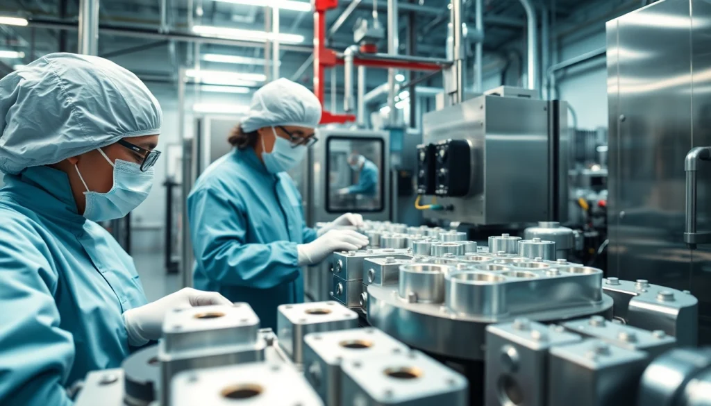 Plating on high silicone aluminium Malaysia showcased in a modern facility with technicians at work.