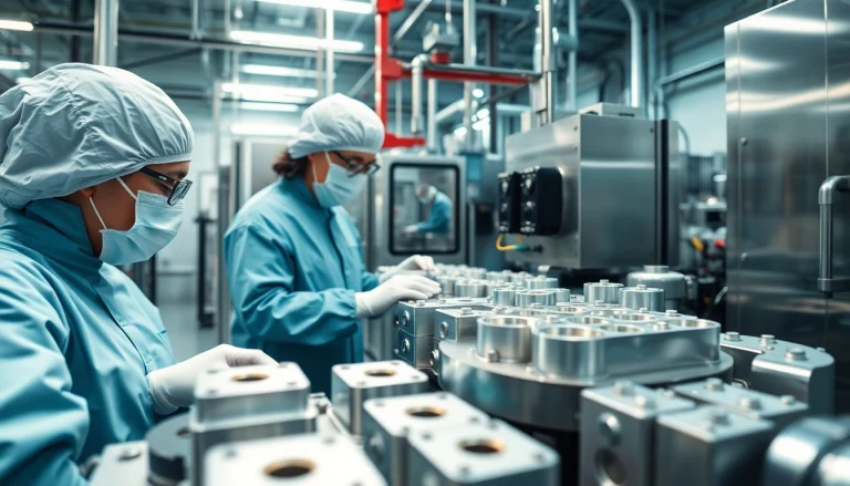 Plating on high silicone aluminium Malaysia showcased in a modern facility with technicians at work.