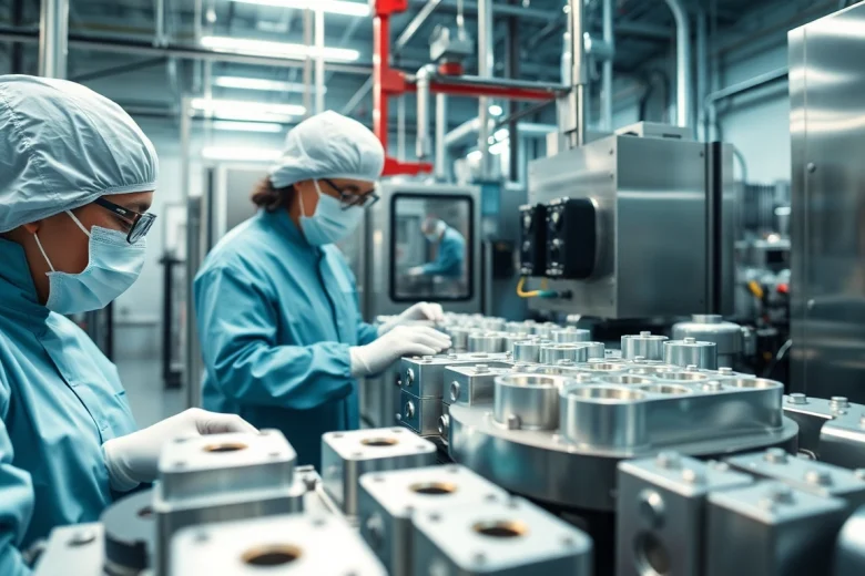 Plating on high silicone aluminium Malaysia showcased in a modern facility with technicians at work.