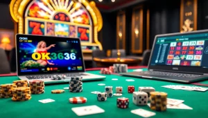 Enjoying an exhilarating gaming session at OK365 casino with vibrant tables and thrilling slot machines.
