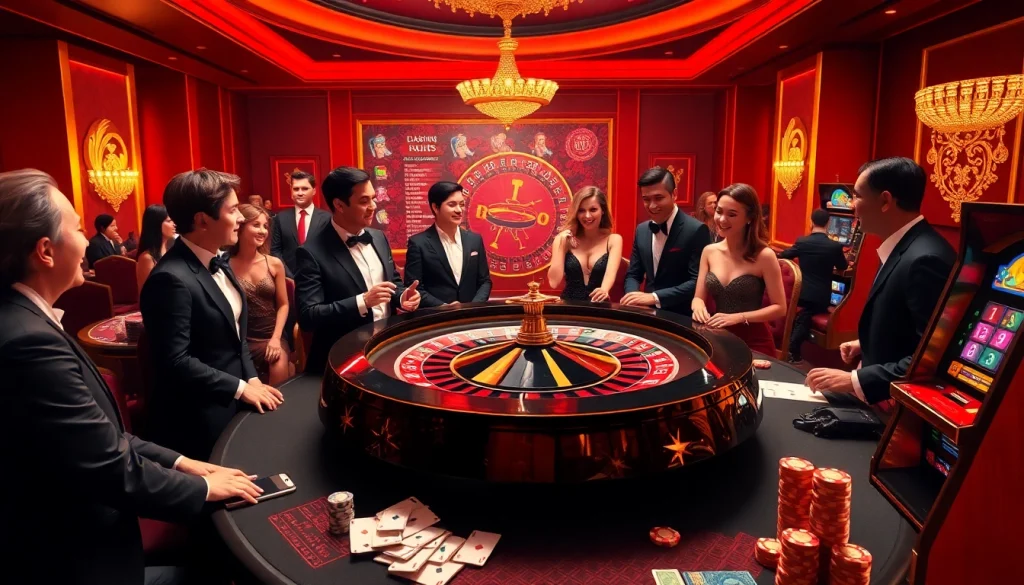 Experience thrilling gameplay at a roulette table, embodying the excitement of "Nếu như vậy bám vào đây" with vibrant casino elements.