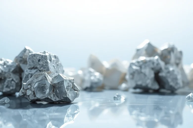 Explore minerals rhodium displayed as lustrous crystals in a bright setting