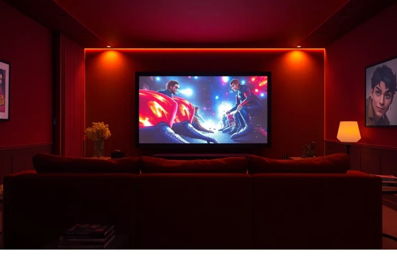 Enjoy an immersive home theater experience with filmes online in a cozy setting.