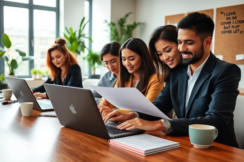 Craft a professional Cover Letter in a collaborative environment with diverse team members.