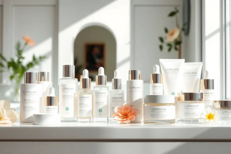 Visning av den bästa K-beauty-produkten med elegant förpackning i en modern, ljus badrumsmiljö.