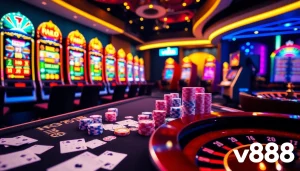 Experience thrilling online gaming at vn88 with vibrant chips and dynamic slot machines.