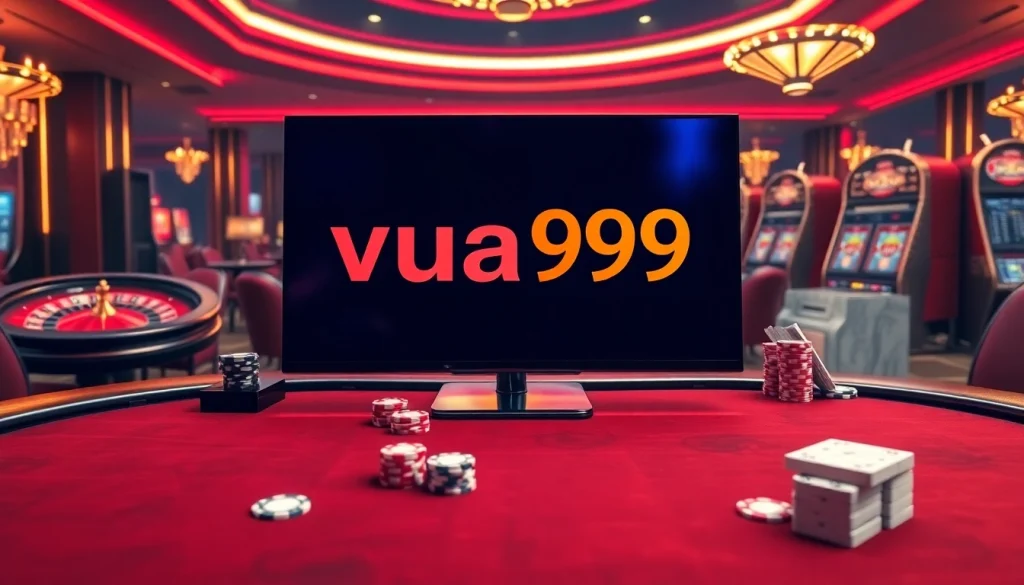 Experience thrilling gameplay at vua99 with high-stakes poker chips and a vibrant casino atmosphere.