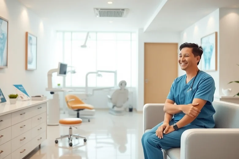 best dental clinic in malaysia featuring a welcoming reception with a dental professional engaging with a patient