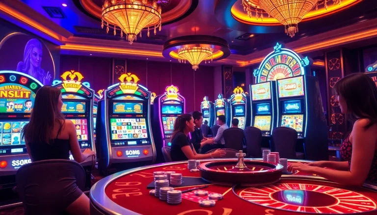 Experience the excitement of slot pulsa at a vibrant casino, where players chase big wins.