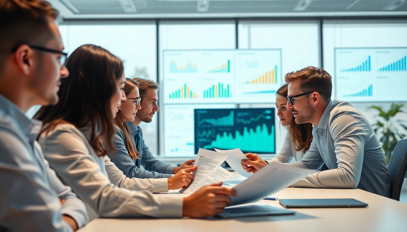 Find competitor customer list with a professional team analyzing data in a bright office.