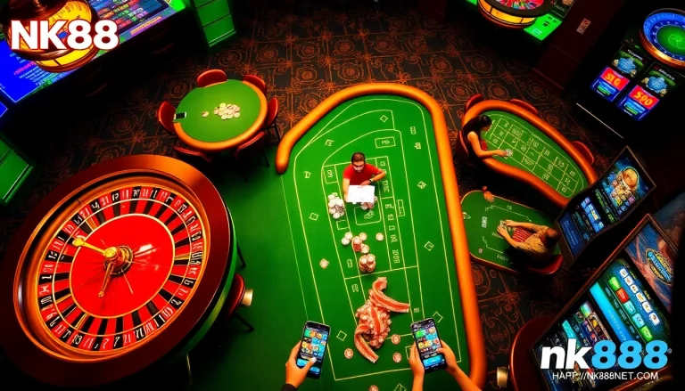 Experience the excitement of casino games at https://nk88net.com/ with vibrant tables and thrilling gameplay.