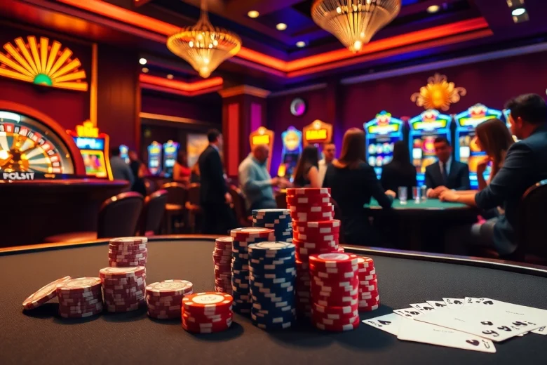 Onicplay enhances the excitement of casino games with vibrant slot machines and poker tables.