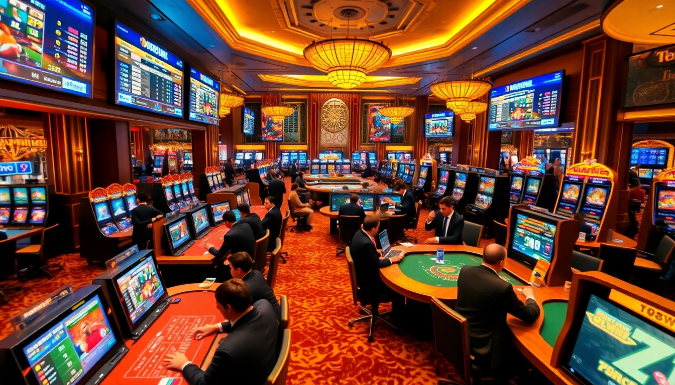 Experience the excitement of 98win's online casino with vibrant gaming tables and professional dealers.