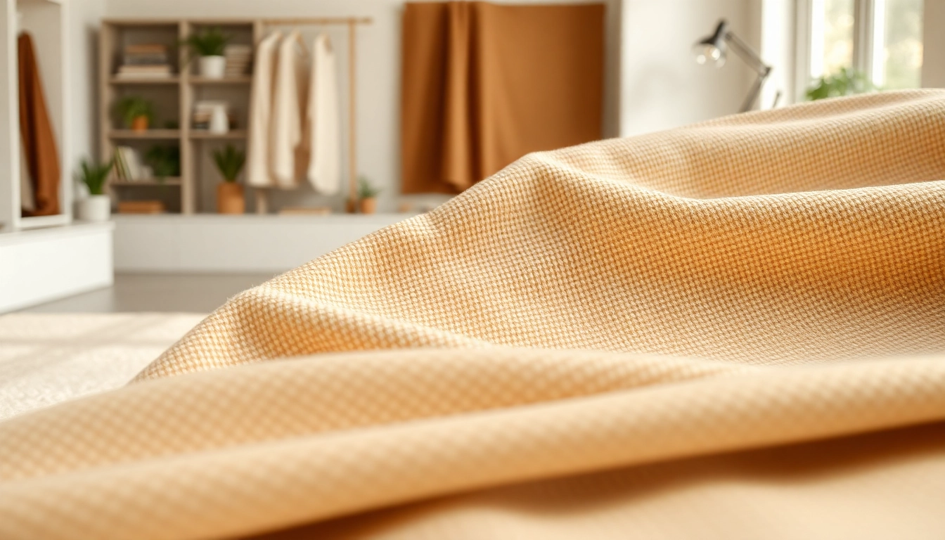 De brabantse bont stofpatroon accentueert moderne textielontwerpen in een sfeervolle studio.