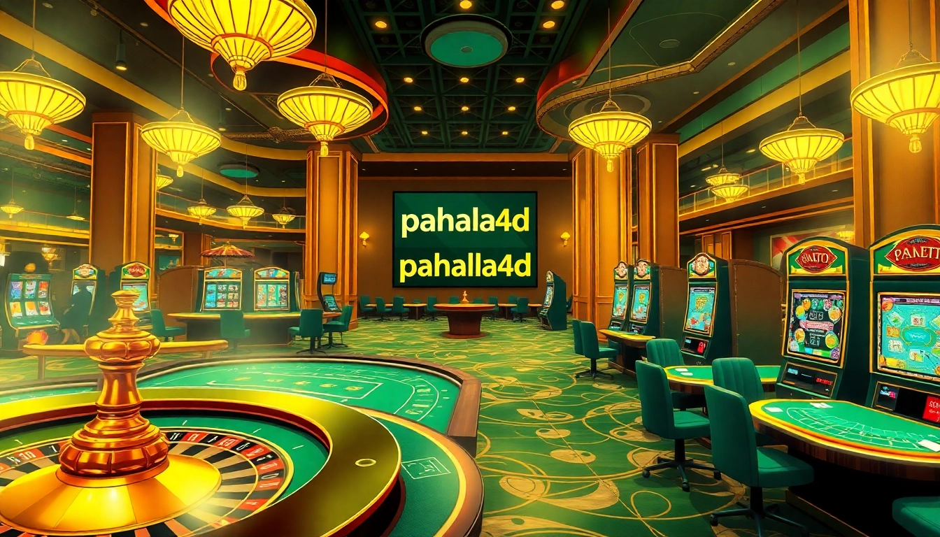 Pahala4d enthusiasts enjoying a luxurious casino experience with roulette and poker.