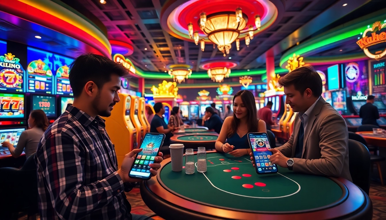 Kubet virtual casino environment showcasing vibrant gameplay and user engagement on mobile devices.