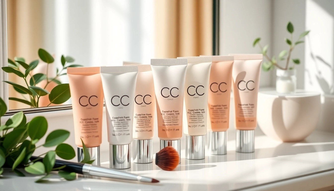 cc cream for oily skin displayed elegantly on a vanity with natural light