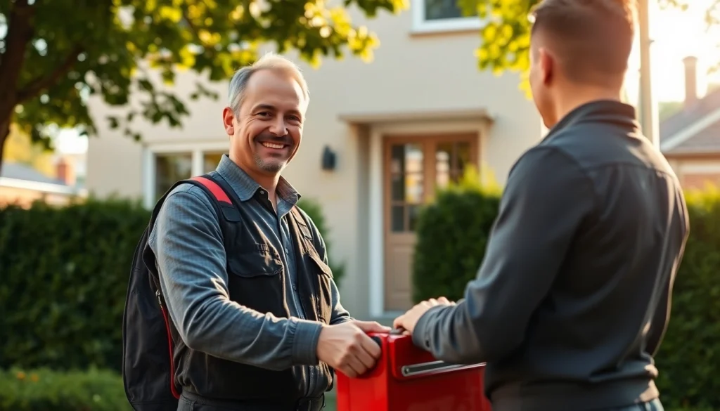 Wichtige Notfalldienste des Schlüsselnotdienstes Wiesbaden, bei denen ein professioneller Schlüsseldienst einem Kunden hilft, der sich aus seinem Zuhause ausgesperrt hat.