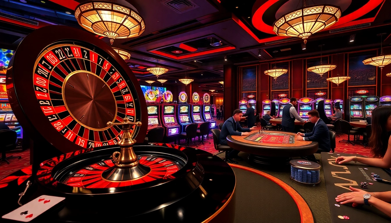 Experience thrills at phsky with vibrant casino games, roulette, and excited players.