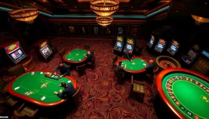 Experience thrilling gameplay at Man88's vibrant casino with poker and lively slot machines.