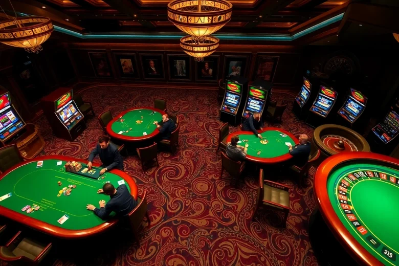 Experience thrilling gameplay at Man88's vibrant casino with poker and lively slot machines.